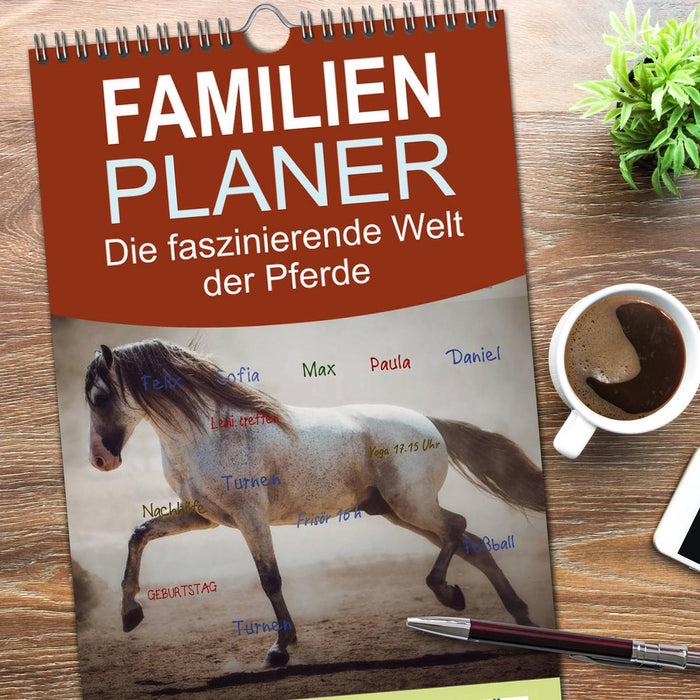 Die Faszinierende Welt der Pferde (CALVENDO Familienplaner 2026)