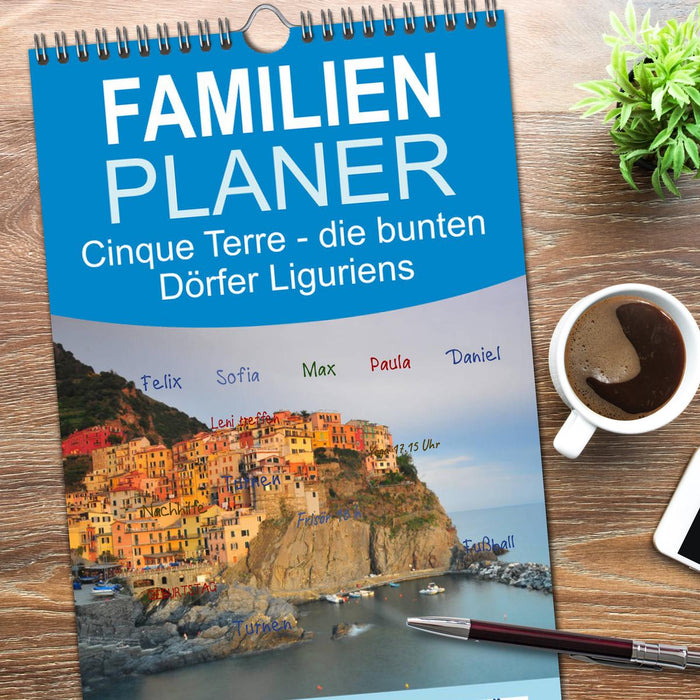 Cinque Terre - die bunten Dörfer Liguriens (CALVENDO Familienplaner 2026)