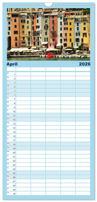 Cinque Terre - die bunten Dörfer Liguriens (CALVENDO Familienplaner 2026)