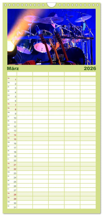 Schlagzeug Action (CALVENDO Familienplaner 2026)