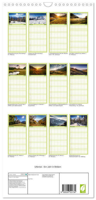 Ultental - Ein Jahr in Bildern (CALVENDO Familienplaner 2026)