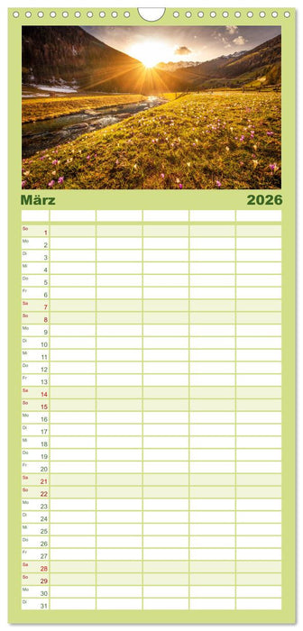 Ultental - Ein Jahr in Bildern (CALVENDO Familienplaner 2026)