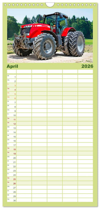 Traktoren - Giganten in der Landwirtschaft (CALVENDO Familienplaner 2026)