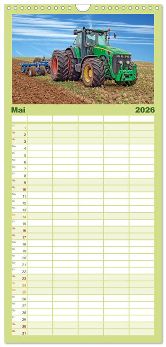 Traktoren - Giganten in der Landwirtschaft (CALVENDO Familienplaner 2026)