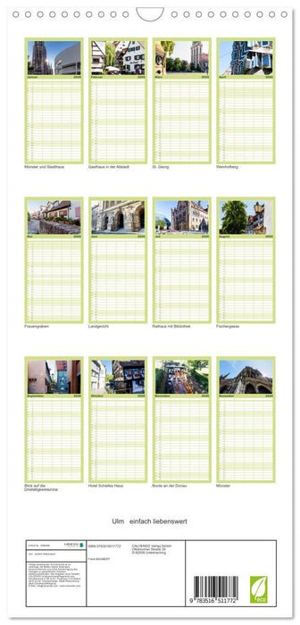 Ulm einfach liebenswert (CALVENDO Familienplaner 2026)