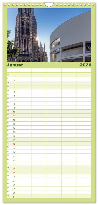 Ulm einfach liebenswert (CALVENDO Familienplaner 2026)