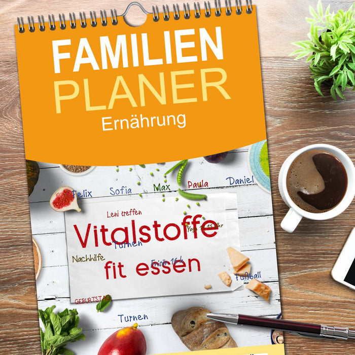 Vitalstoffe - fit essen (CALVENDO Familienplaner 2026)
