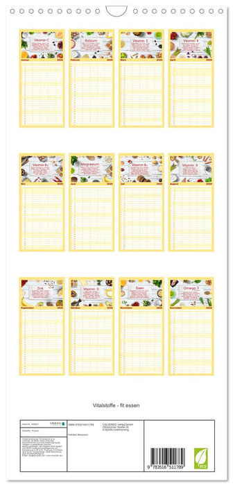 Vitalstoffe - fit essen (CALVENDO Familienplaner 2026)
