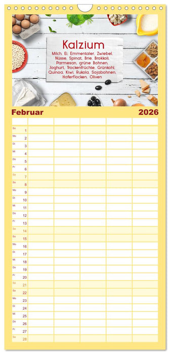 Vitalstoffe - fit essen (CALVENDO Familienplaner 2026)