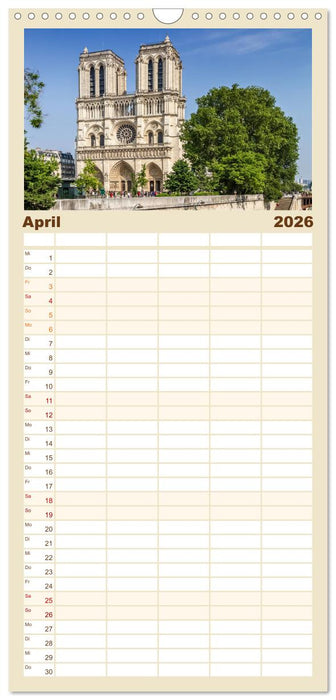 PARIS Französisches Flair und Historie (CALVENDO Familienplaner 2026)