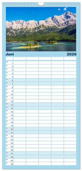 Naturparadies Zugspitzarena (CALVENDO Familienplaner 2026)