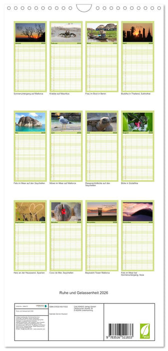 Ruhe und Gelassenheit 2026 (CALVENDO Familienplaner 2026)