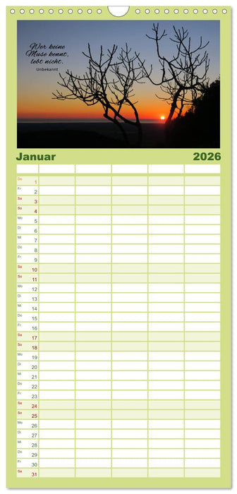 Ruhe und Gelassenheit 2026 (CALVENDO Familienplaner 2026)