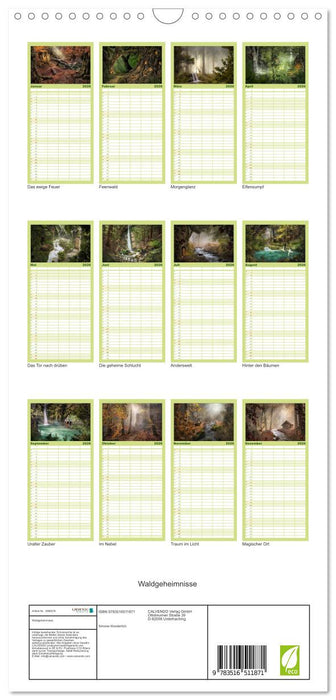 Waldgeheimnisse (CALVENDO Familienplaner 2026)