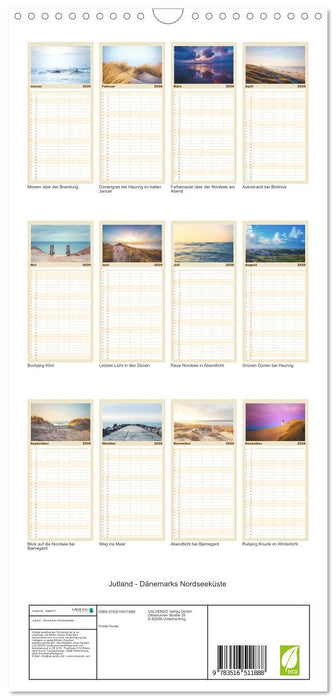 Jutland - Dänemarks Nordseeküste (CALVENDO Familienplaner 2026)