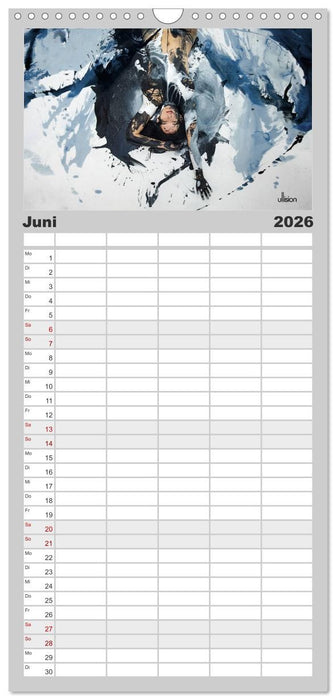 FARBSPIELE - Akt im Feuerwerk der Farben (CALVENDO Familienplaner 2026)