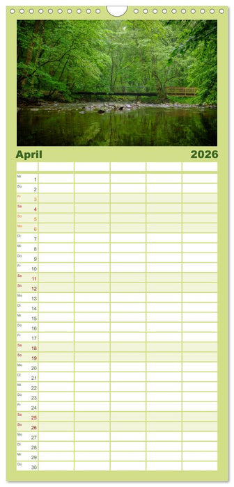 Wege des einfachen Glücks - Spaziergänge im Wald (CALVENDO Familienplaner 2026)