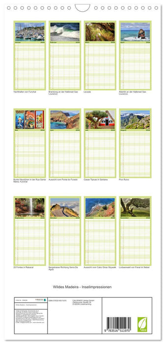 Wildes Madeira - Inselimpressionen (CALVENDO Familienplaner 2026)