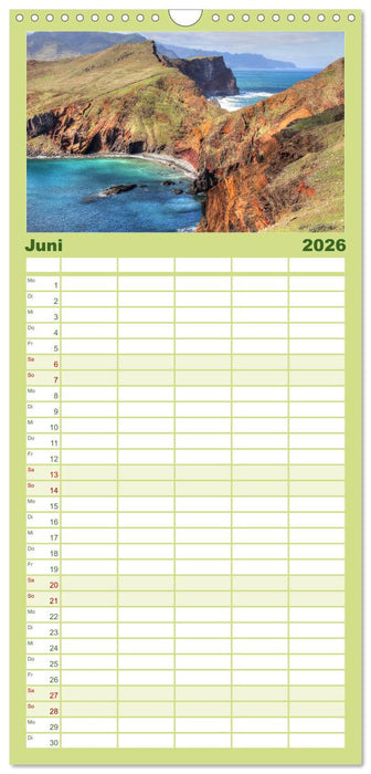 Wildes Madeira - Inselimpressionen (CALVENDO Familienplaner 2026)