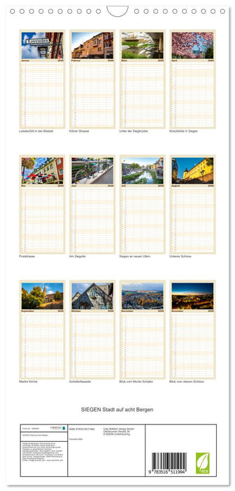 SIEGEN Stadt auf acht Bergen (CALVENDO Familienplaner 2026)