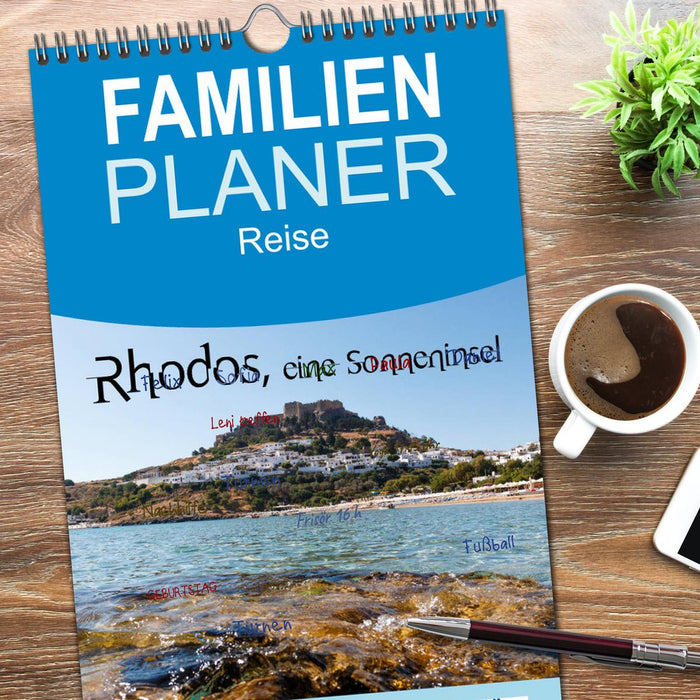 Rhodos, eine Sonneninsel (CALVENDO Familienplaner 2026)