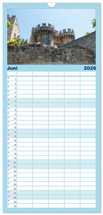 Rhodos, eine Sonneninsel (CALVENDO Familienplaner 2026)