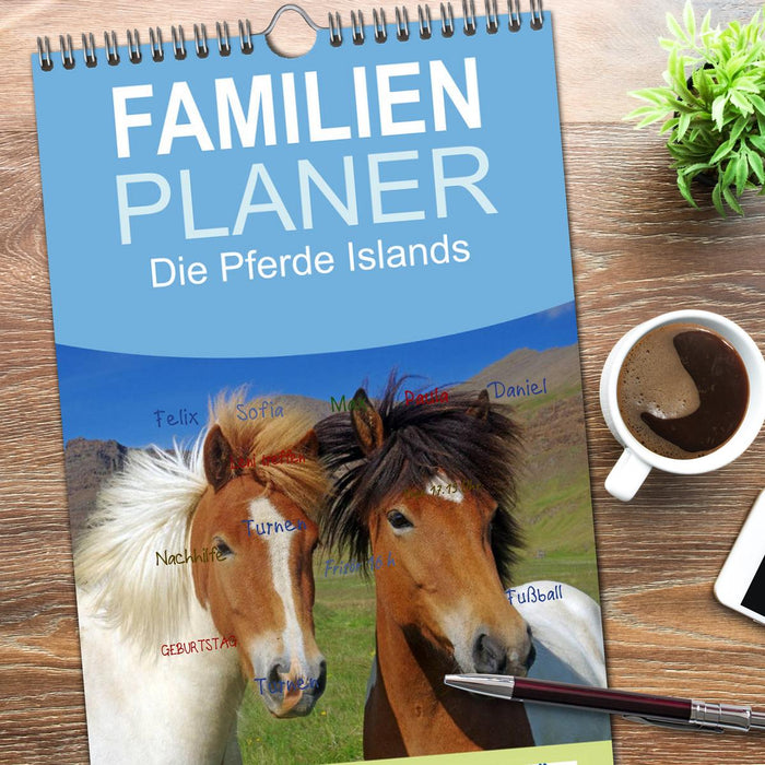 Die Pferde Islands (CALVENDO Familienplaner 2026)