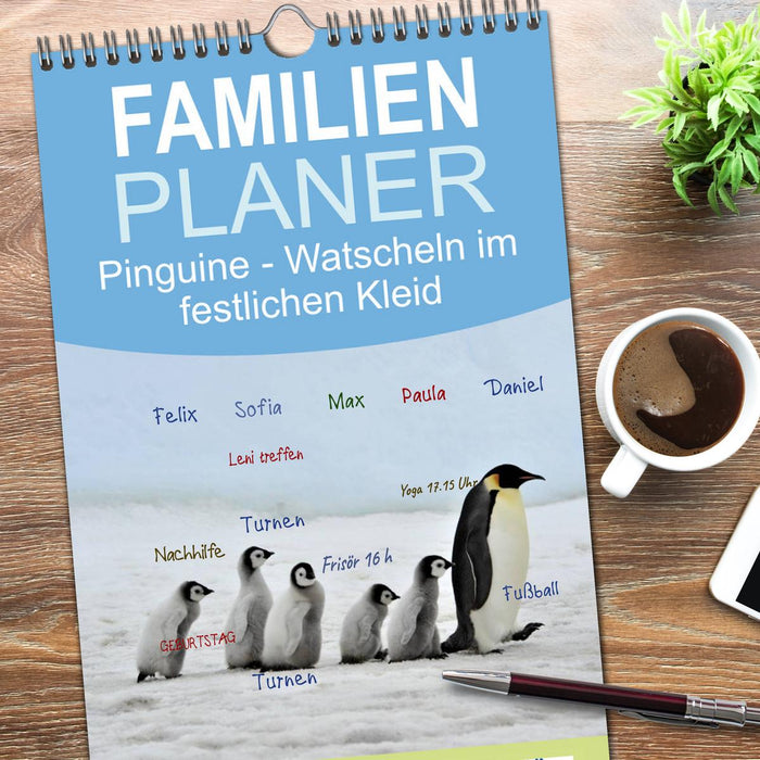 Pinguine - Watscheln im festlichen Kleid (CALVENDO Familienplaner 2026)