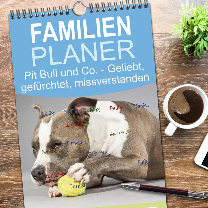 Pit Bull und Co. - Geliebt, gefürchtet, missverstanden (CALVENDO Familienplaner 2026)