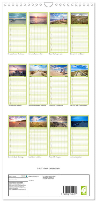 SYLT hinter den Dünen (CALVENDO Familienplaner 2026)