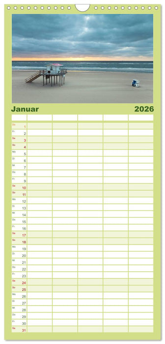 SYLT hinter den Dünen (CALVENDO Familienplaner 2026)