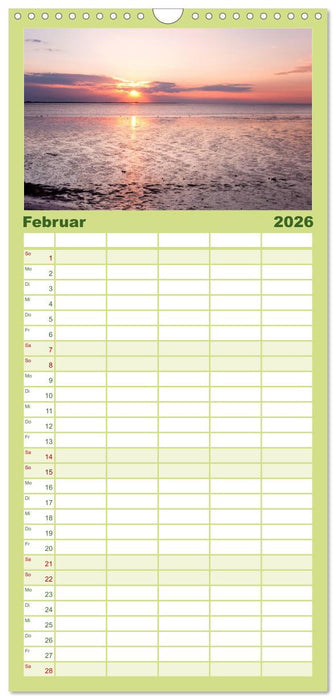 SYLT hinter den Dünen (CALVENDO Familienplaner 2026)