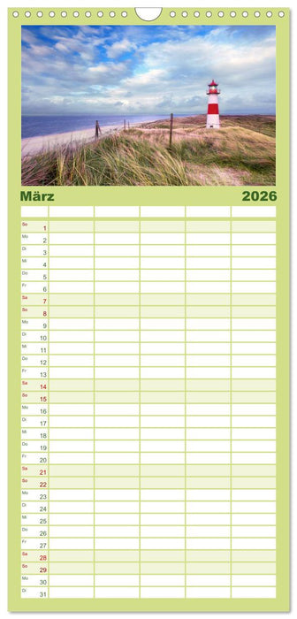 SYLT hinter den Dünen (CALVENDO Familienplaner 2026)