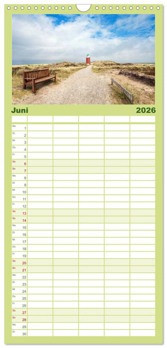 SYLT hinter den Dünen (CALVENDO Familienplaner 2026)