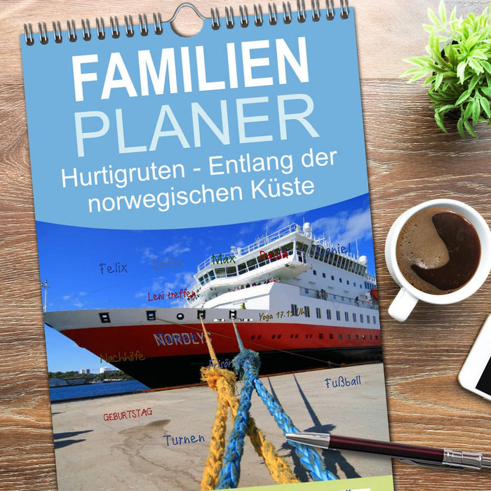 Hurtigruten - Entlang der norwegischen Küste (CALVENDO Familienplaner 2026)