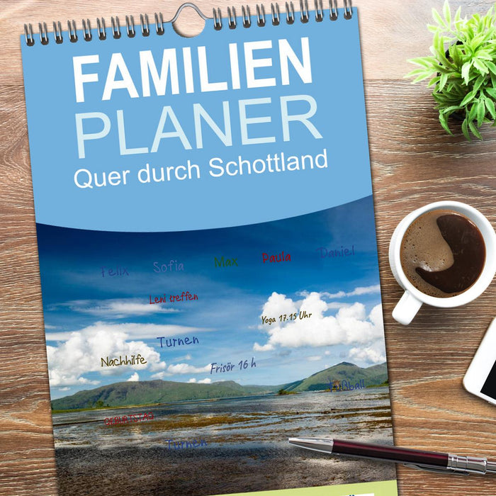 Quer durch Schottland (CALVENDO Familienplaner 2026)