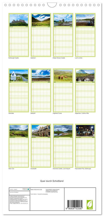 Quer durch Schottland (CALVENDO Familienplaner 2026)