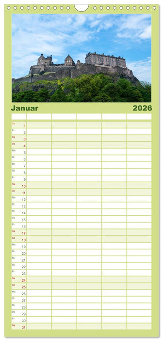 Quer durch Schottland (CALVENDO Familienplaner 2026)