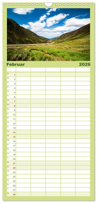 Quer durch Schottland (CALVENDO Familienplaner 2026)