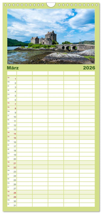Quer durch Schottland (CALVENDO Familienplaner 2026)