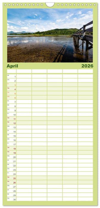 Quer durch Schottland (CALVENDO Familienplaner 2026)