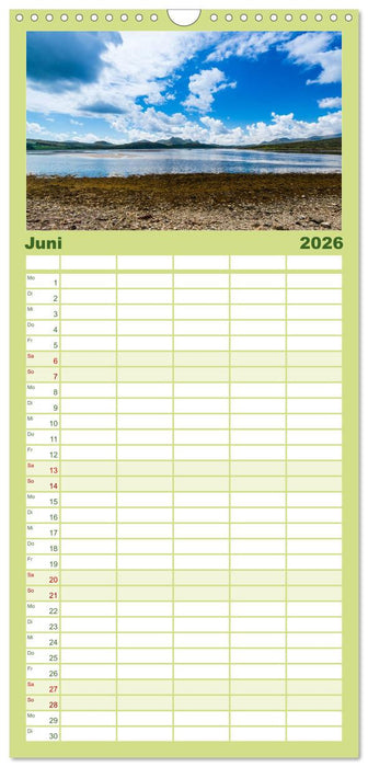 Quer durch Schottland (CALVENDO Familienplaner 2026)