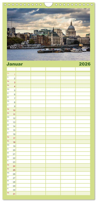 Wundervolles London (CALVENDO Familienplaner 2026)