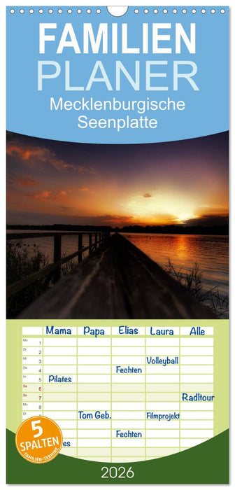 Mecklenburgische Seenplatte - zum Träumen schön (CALVENDO Familienplaner 2026)