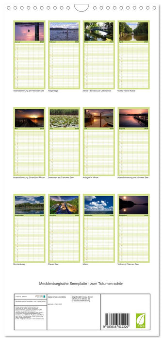 Mecklenburgische Seenplatte - zum Träumen schön (CALVENDO Familienplaner 2026)