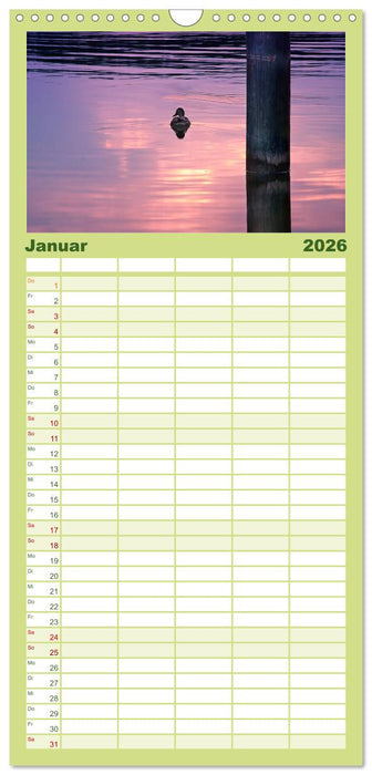 Mecklenburgische Seenplatte - zum Träumen schön (CALVENDO Familienplaner 2026)