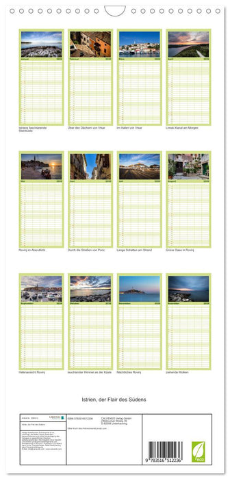 Istrien, der Flair des Südens (CALVENDO Familienplaner 2026)
