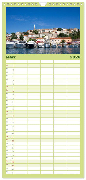 Istrien, der Flair des Südens (CALVENDO Familienplaner 2026)