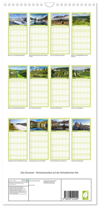 Das Donautal - Wanderparadies auf der Schwäbischen Alb (CALVENDO Familienplaner 2026)