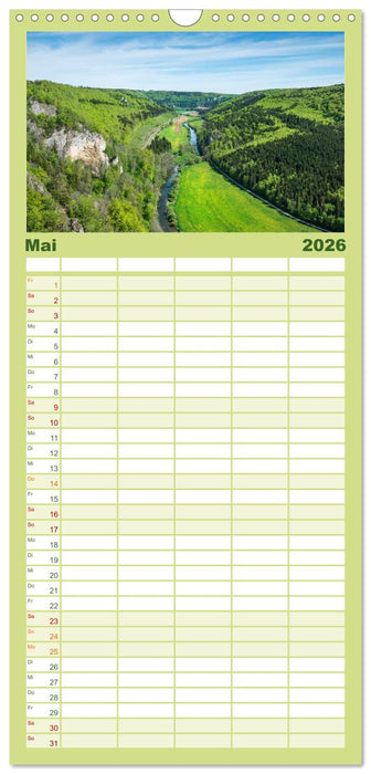 Das Donautal - Wanderparadies auf der Schwäbischen Alb (CALVENDO Familienplaner 2026)